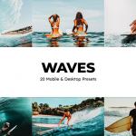 旅拍度假夏日冲浪后期调色Lightroom预设视频Vlog后期调色LUT预设