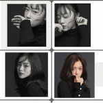 个人写真艺术形象照黑白室内方版PSD模板素材