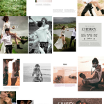 影楼婚纱PSD排版模版–沙滩浪漫 8P