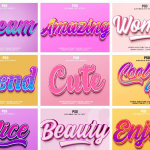 67款字体样式PSD模板合集