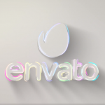 pr模板-简约彩色光线描边logo扫光