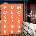 公交车站海报设计样机模型