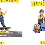 儿童小黄人主题摄影PSD创意模板15P