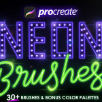 30多个Procreate霓虹笔刷
