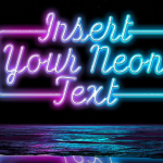 霓虹灯文字效果样机模型