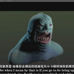 C4D教程 – 在CINEMA 4D中创建概念生物头像教程-中英字幕