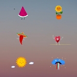 25个手绘可爱卡通彩色表情图形贴纸动画FCPX插件