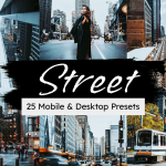 城市街道电影风光摄影后期Lightroom预设和Vlog视频后期调色LUT预设