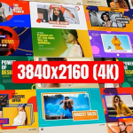 FCPX插件-50组横屏竖屏海报封面社交媒体宣传包装设计介绍