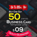 50张时尚简洁个人公司名片包PSD