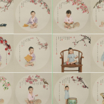摄影模板-中国古风童趣儿童工笔画系列