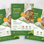 健康午餐传单PSD模板