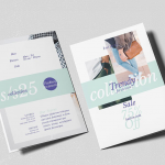 医用双折小册子宣传PSD模板