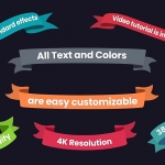 AE模板-42个丝带横幅条文字标题动画