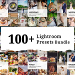 100个婚礼美食为主摄影后期调色Lightroom预设