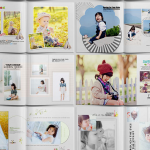 高端100P宝宝影楼相册卡通高端纪念册图片模板