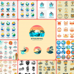 海滩LOGO标志徽标矢量设计大集合