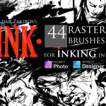 44种用于Affinity Photo的墨水水墨飞溅/墨迹笔刷合集