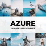 20个天蓝色海洋和天空风景Lightroom预设及短视频调色LUT预设