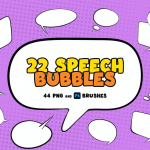 手绘聊天漫画书风格气泡框Photoshop笔刷