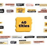 FCPX插件-40种手绘画笔涂抹字幕条标题动画