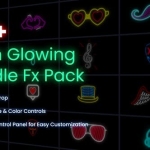 AE插件-175个霓虹发光涂鸦图形动画包