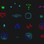 fcpx霓虹发光图形元素动画展示模板