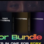 2154个文字缓入缓出动作预设标题排版MG图形背景转场动画FCPX插件