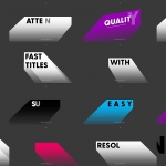 AE模板-448个创意现代时尚风格化字幕条标题动画