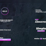 8组简洁文字标题字幕动画FCPX插件