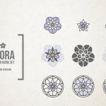 花朵logo图标标识标志ai矢量素材