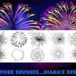 礼花烟花PS笔刷素材