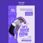 舞蹈课工作室招生PSD模板分层源文件素材