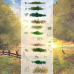 自然风光风景油画PS笔刷