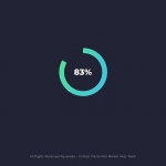 FCPX插件-16组彩色渐变进度数据读取圆形饼图展示动画