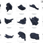 44款影楼婚纱大片蓝黑色丝绸裙摆拖尾婚纱飘纱PNG合成素材