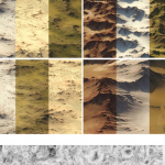 10种荒山戈壁沙漠自然环境地平面地表纹理8K图案材质贴图