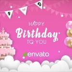 PR模板-儿童生日派对聚会庆典动画元素开场模板