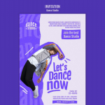 舞蹈课工作室招生PSD模板分层源文件素材