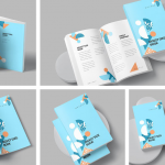 故事书籍和封面设计PSD样机模型