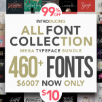 460种字体打包-包含签名,徽标LOGO,设计排版引用,杂志或书籍封面英文字体下载