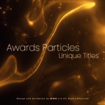 AE模板-金色唯美漂亮抽象粒子背景文字标题开场片头