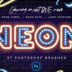 发光的霓虹灯Photoshop笔刷