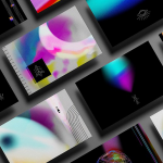 未来迷幻抽象机能赛博朋克艺术宇宙元素炫彩几何渐变图形创意设计套件