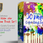 水彩PS笔刷下载,水彩画画笔套装