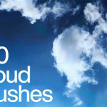 100个白云朵朵Photoshop ABR的笔刷