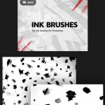 28种Photoshop水墨笔触绘画PS笔刷