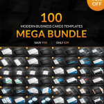100个现代名片PSD模板素材