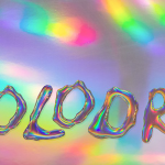 39个全息炫彩镭射彩虹渐变水滴字母字符艺术纹理背景素材