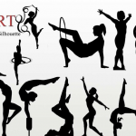 体操剪影人物PS笔刷素材